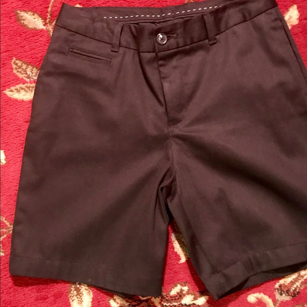 Black stretch city shorts